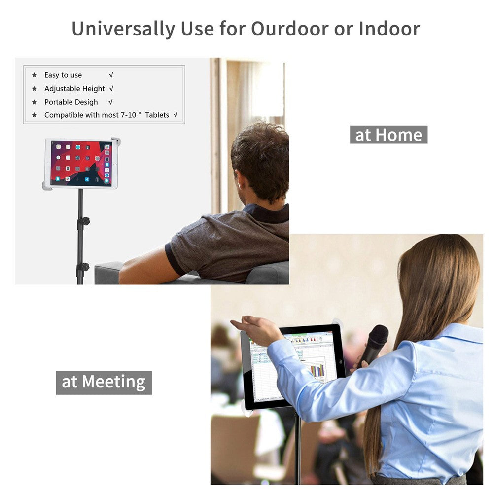 Portable Aluminum Alloy Tablet Tripod Holder Height Adjustment 360-Degree Rotatory Tripod Stand for 7.9