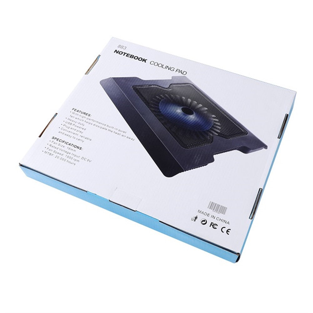 883 Desktop Notebook Router Heat Dissipation Base LED Light Fan Cooler Stand Laptop Cooling Pad