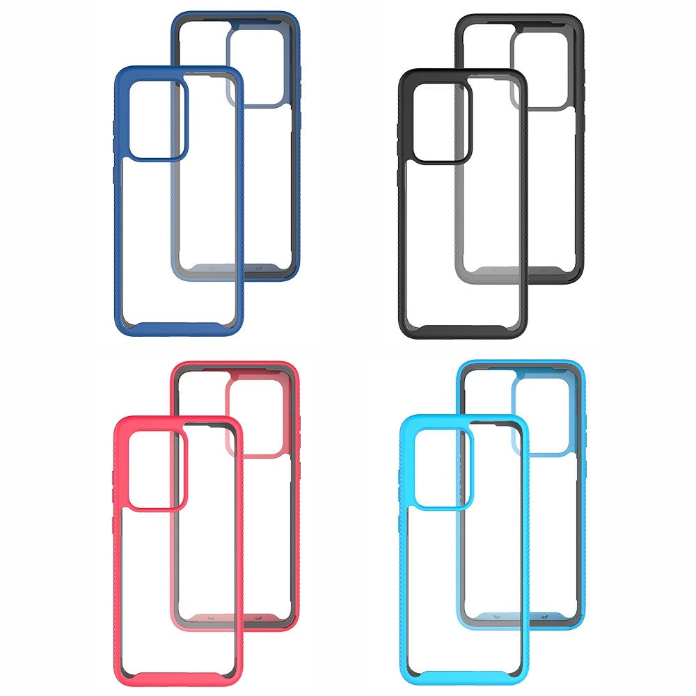Samsung Galaxy S20 Ultra Hard Acrylic + PC Clear Back Soft TPU Frame Case Anti-scratch Mobile Phone Cover