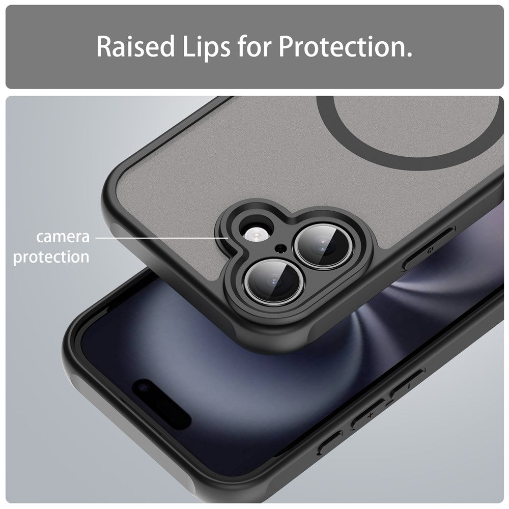 For iPhone 16 Plus Case Compatible with MagSafe Anti Drop PC + TPU Phone Cover