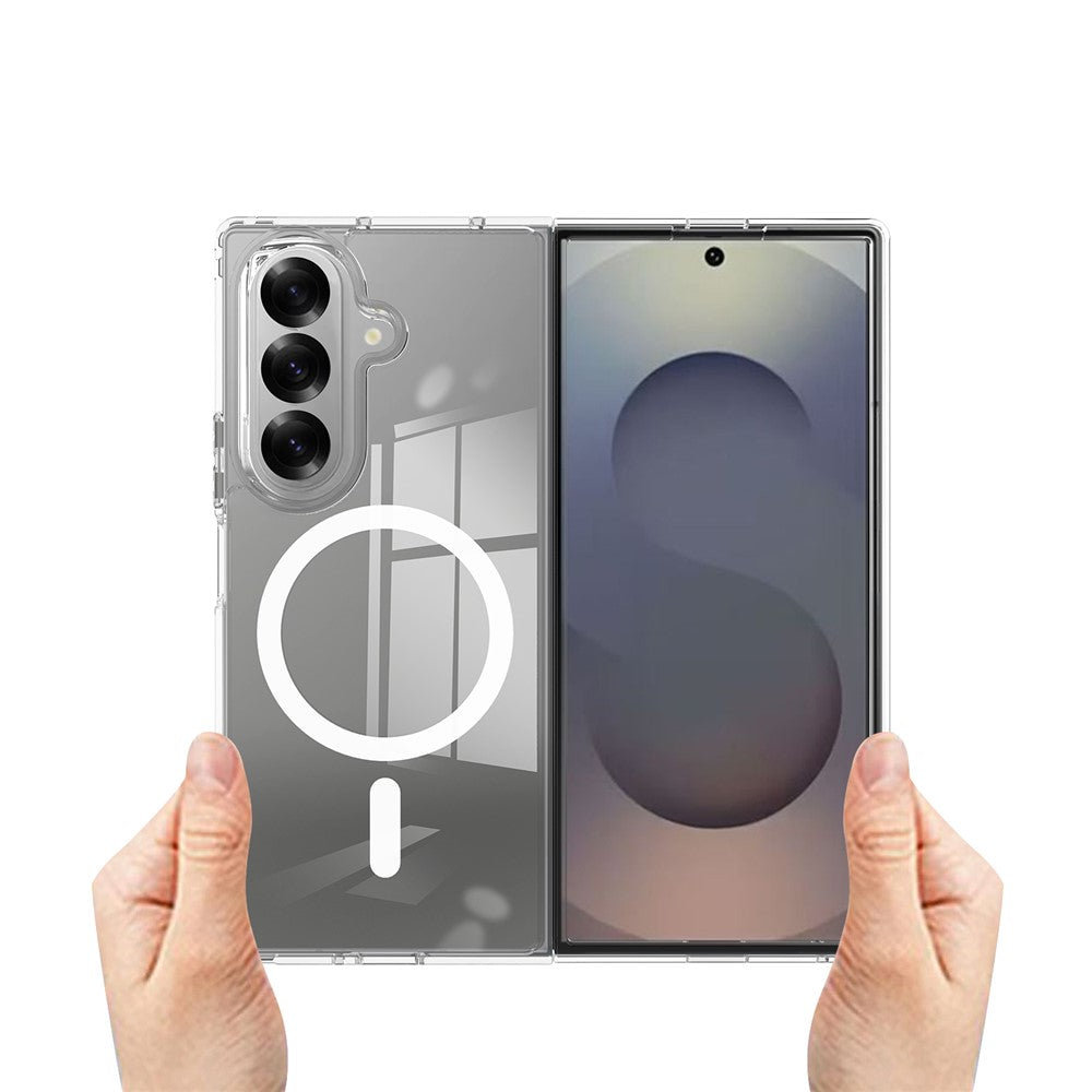 Samsung Galaxy Z Fold7 5G Clear Phone Case Compatible with MagSafe TPU+Acrylic Back Cover