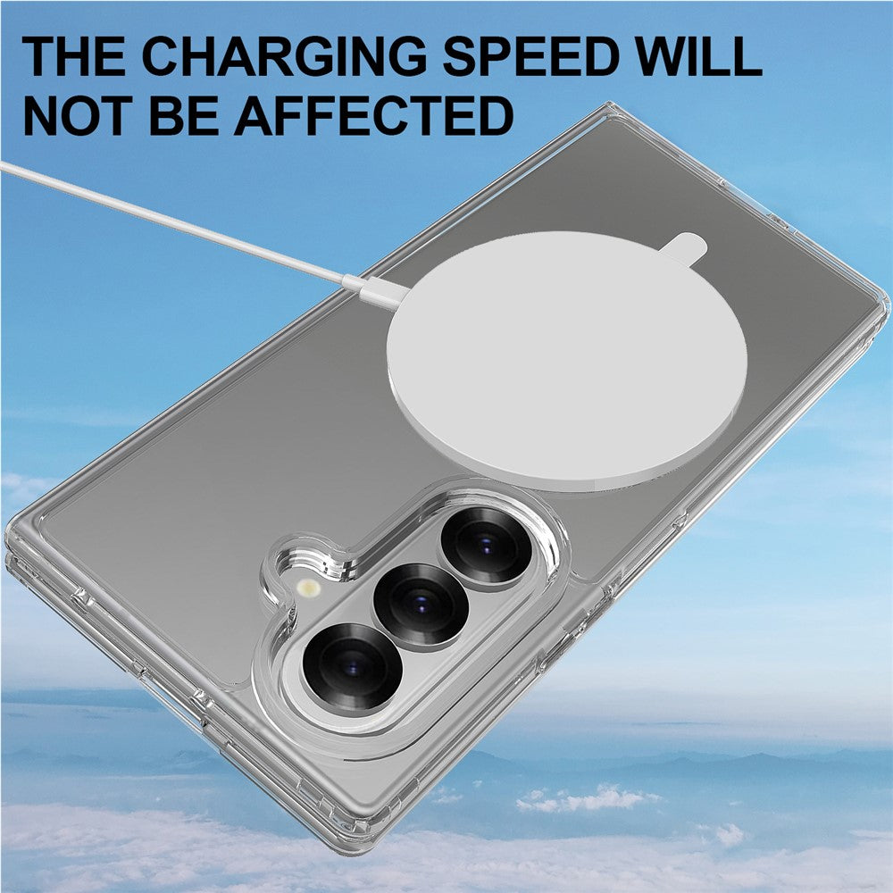 Samsung Galaxy Z Fold7 5G Clear Phone Case Compatible with MagSafe TPU+Acrylic Back Cover