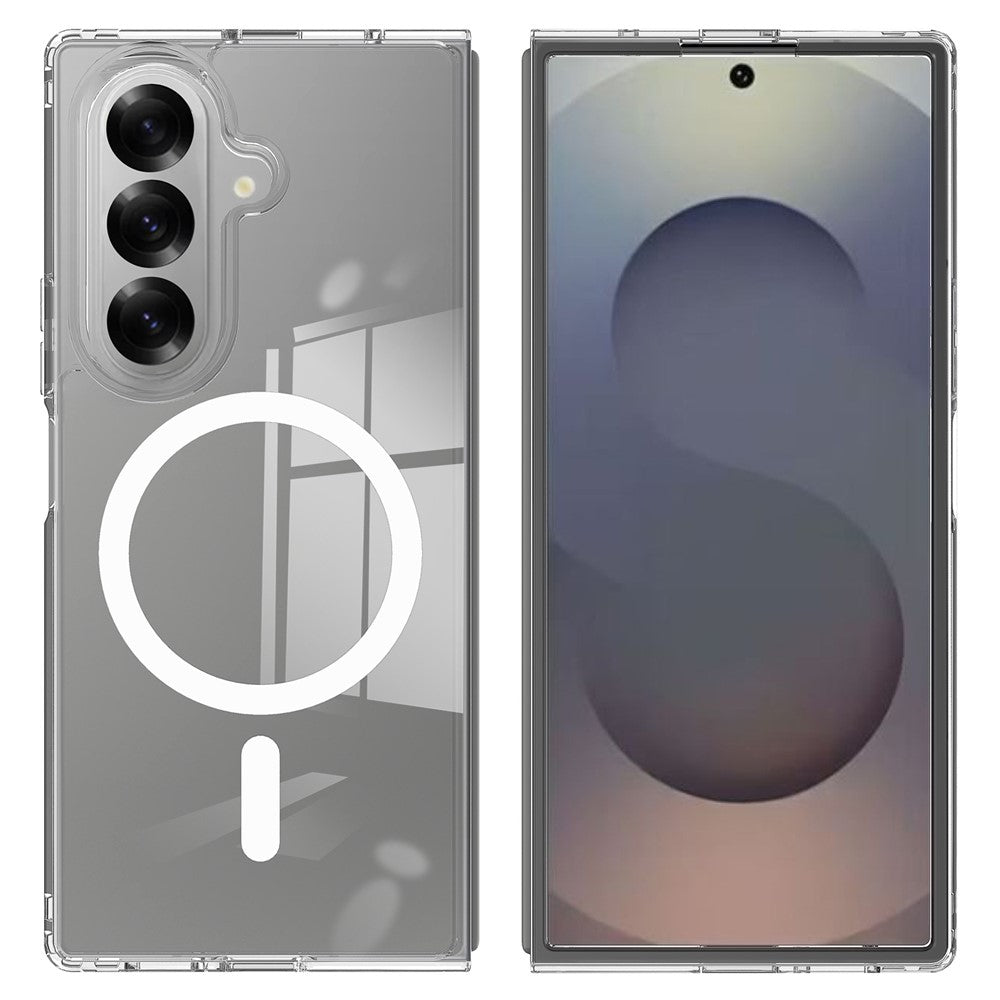 Samsung Galaxy Z Fold7 5G Clear Phone Case Compatible with MagSafe TPU+Acrylic Back Cover