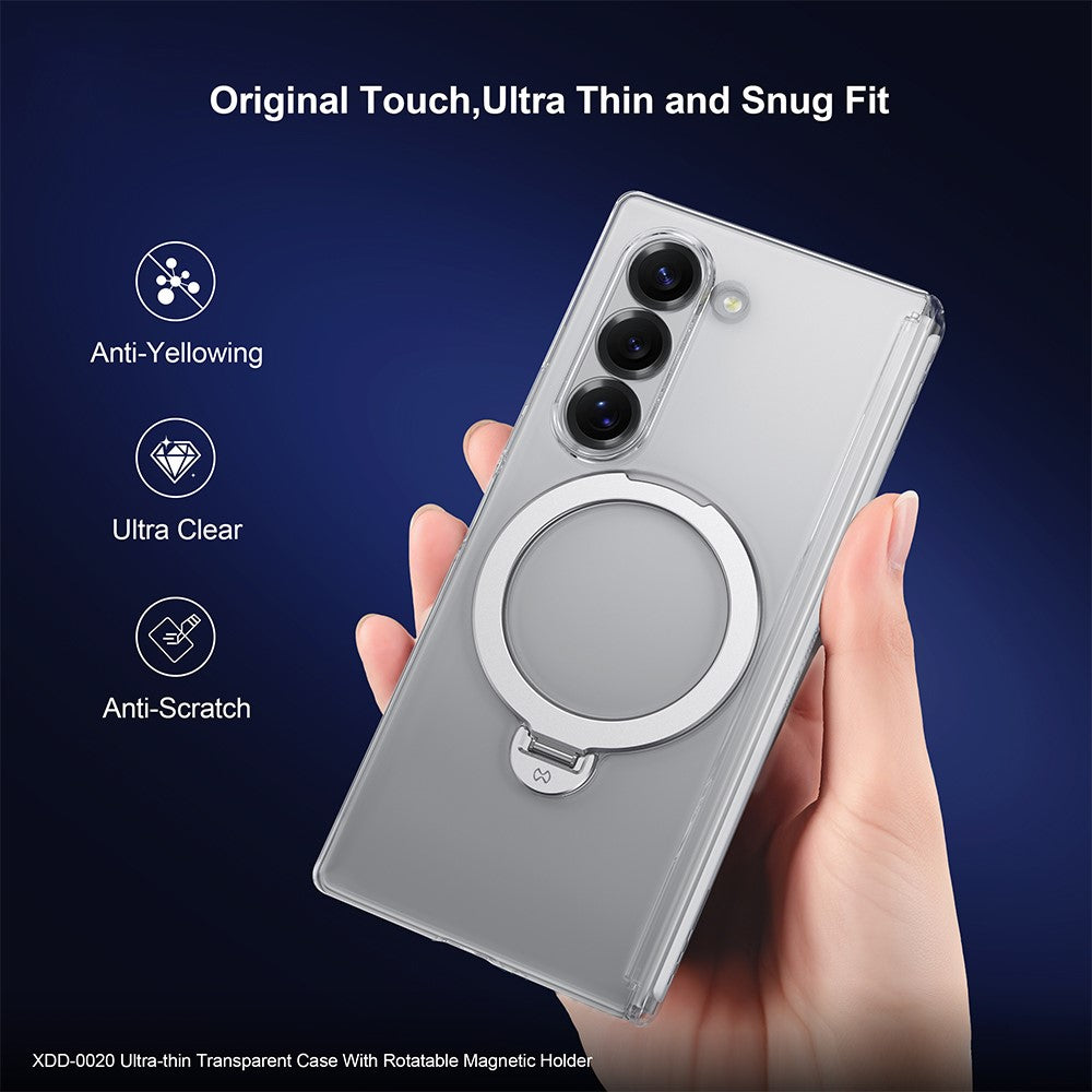 Samsung Galaxy Z Fold5 5G Case Compatible with MagSafe Kickstand PC Cover with Tempered Glass