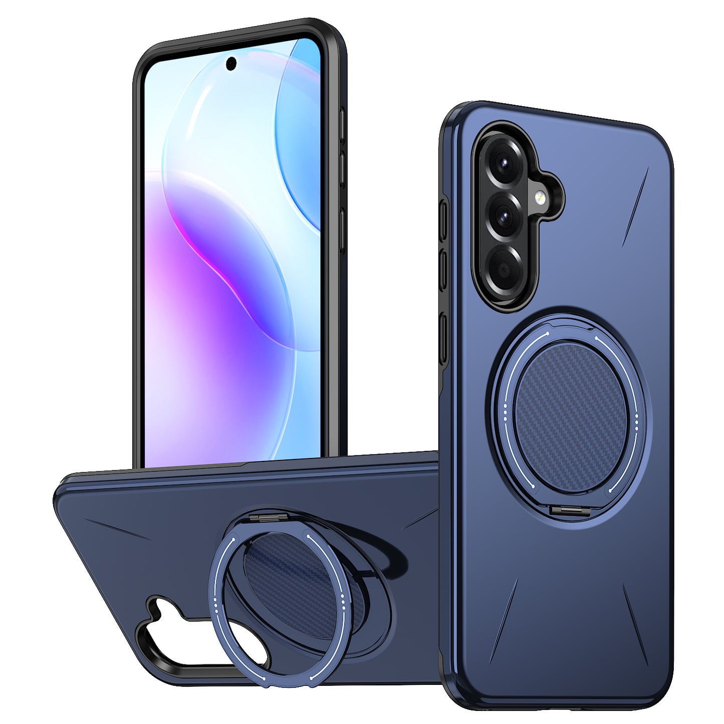 For Samsung Galaxy A56 5G Magnetic Case Rotating Kickstand TPU + PC Phone Cover