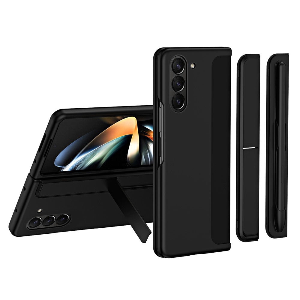 Samsung Galaxy Z Fold5 5G Rubberized Phone Cover Kickstand Hard PC Phone Case with Pen and Pen Holder