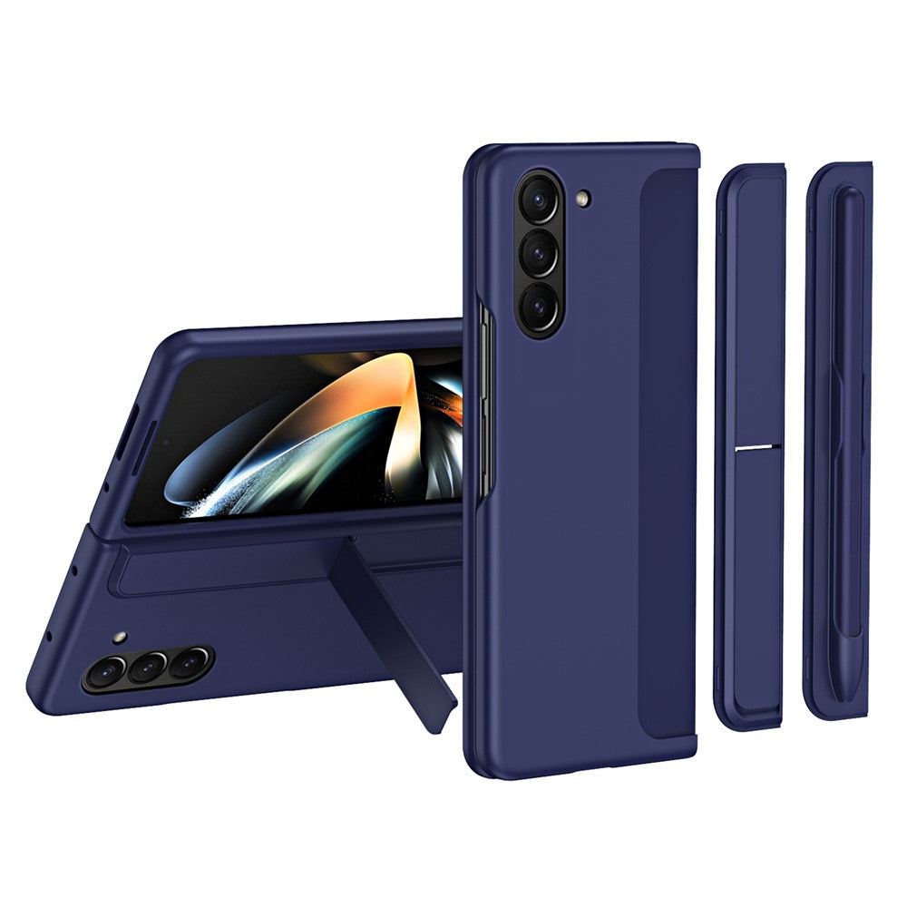Samsung Galaxy Z Fold5 5G Rubberized Phone Cover Kickstand Hard PC Phone Case with Pen and Pen Holder