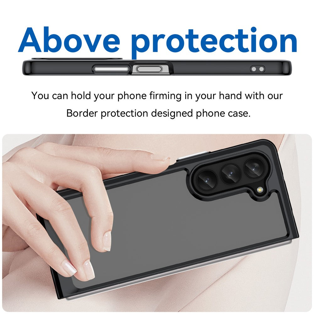 Samsung Galaxy Z Fold5 5G Mobile Phone Back Cover TPU+Acrylic Clear Protective Shockproof Case