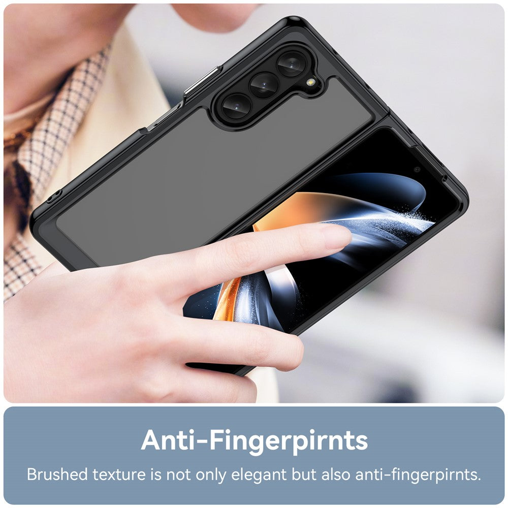 Samsung Galaxy Z Fold5 5G Mobile Phone Back Cover TPU+Acrylic Clear Protective Shockproof Case