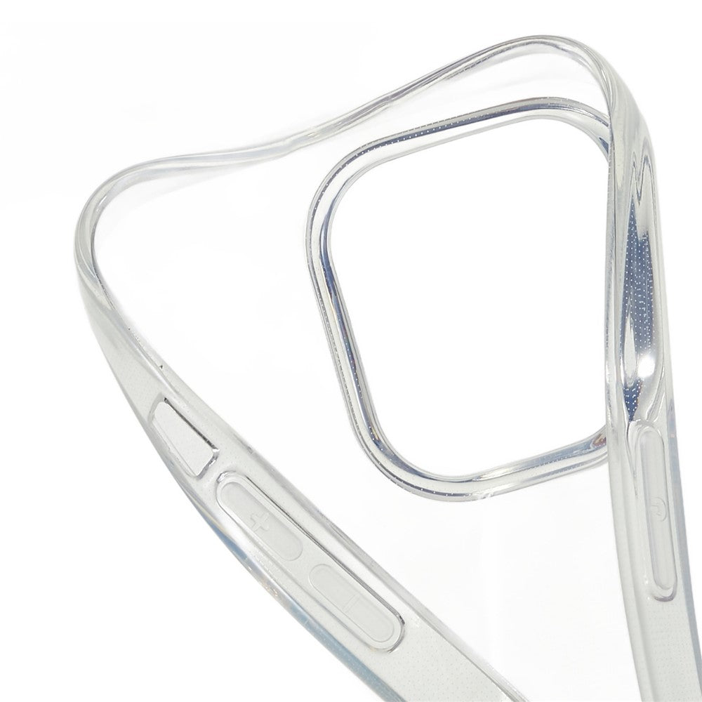 2.0mm Transparent Phone Case for iPhone 15 Pro , Watermark-free Flexible TPU Phone Cover