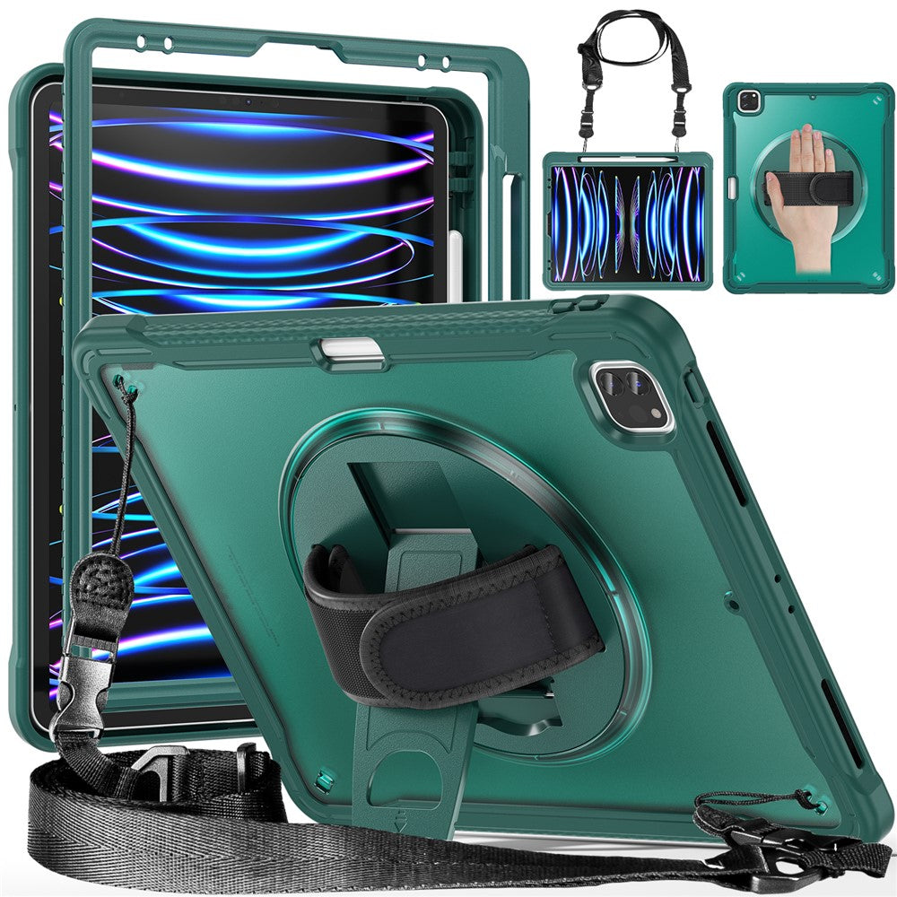 iPad Air 13 (2025) / (2024) / Pro 12.9 (2018) / (2020) / (2021) / (2022) Case Kickstand Tablet Cover with Strap