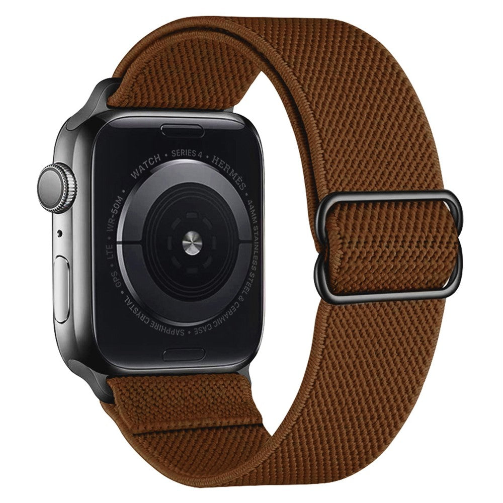 Adjustable Woven Polyester Watchband Wrist Strap Replacement for Apple Watch Series 11 10 42mm / 9 8 7 41mm / SE3 SE2 SE 6 5 4 40mm / 3 2 1 38mm