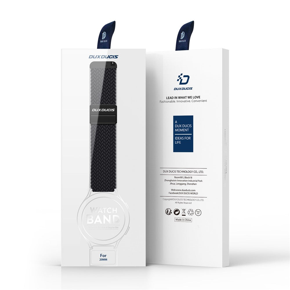 DUX DUCIS Mixture Pro Series Nylon Woven Strap for Samsung Galaxy Watch3 45mm / Huawei Watch Ultimate Magnetic Buckle 22mm Watchband