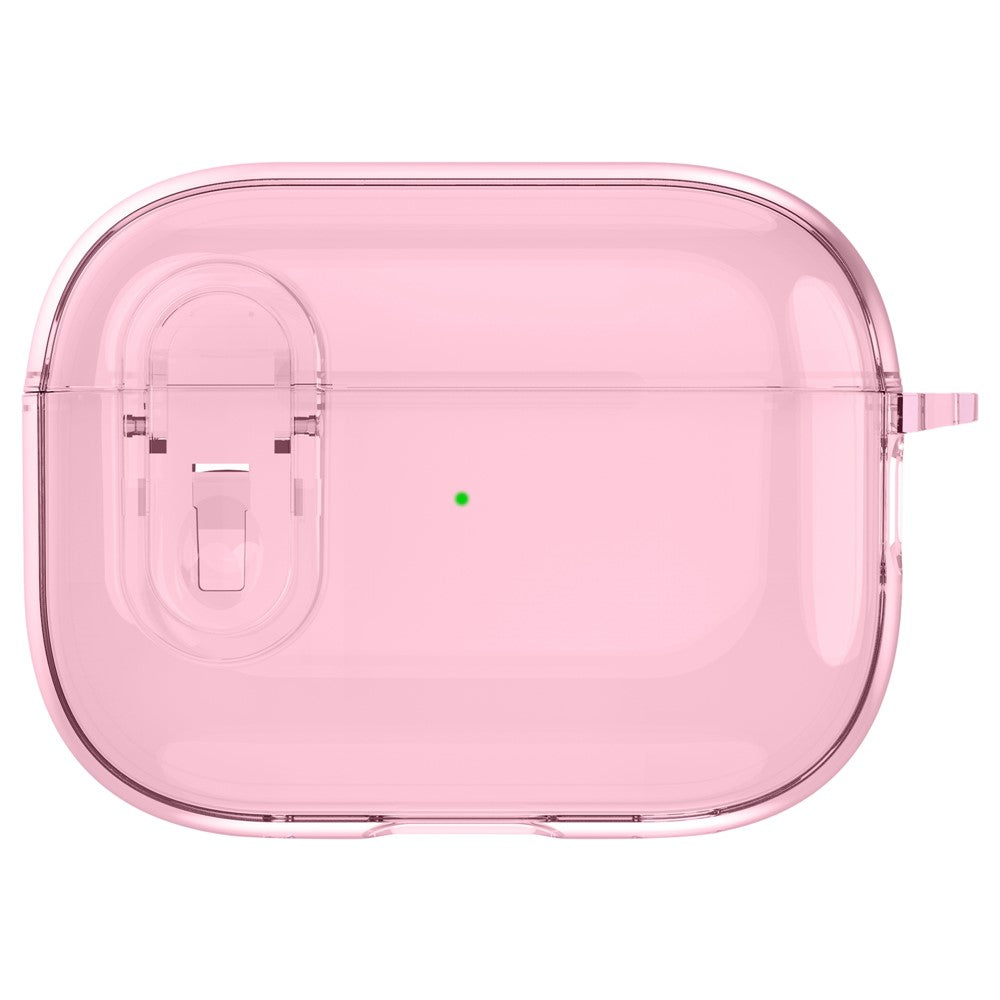 For AirPods Pro 2 Clear Earphone Case PC + TPU Bluetooth-compatible Earbud Cover with Hanging Buckle