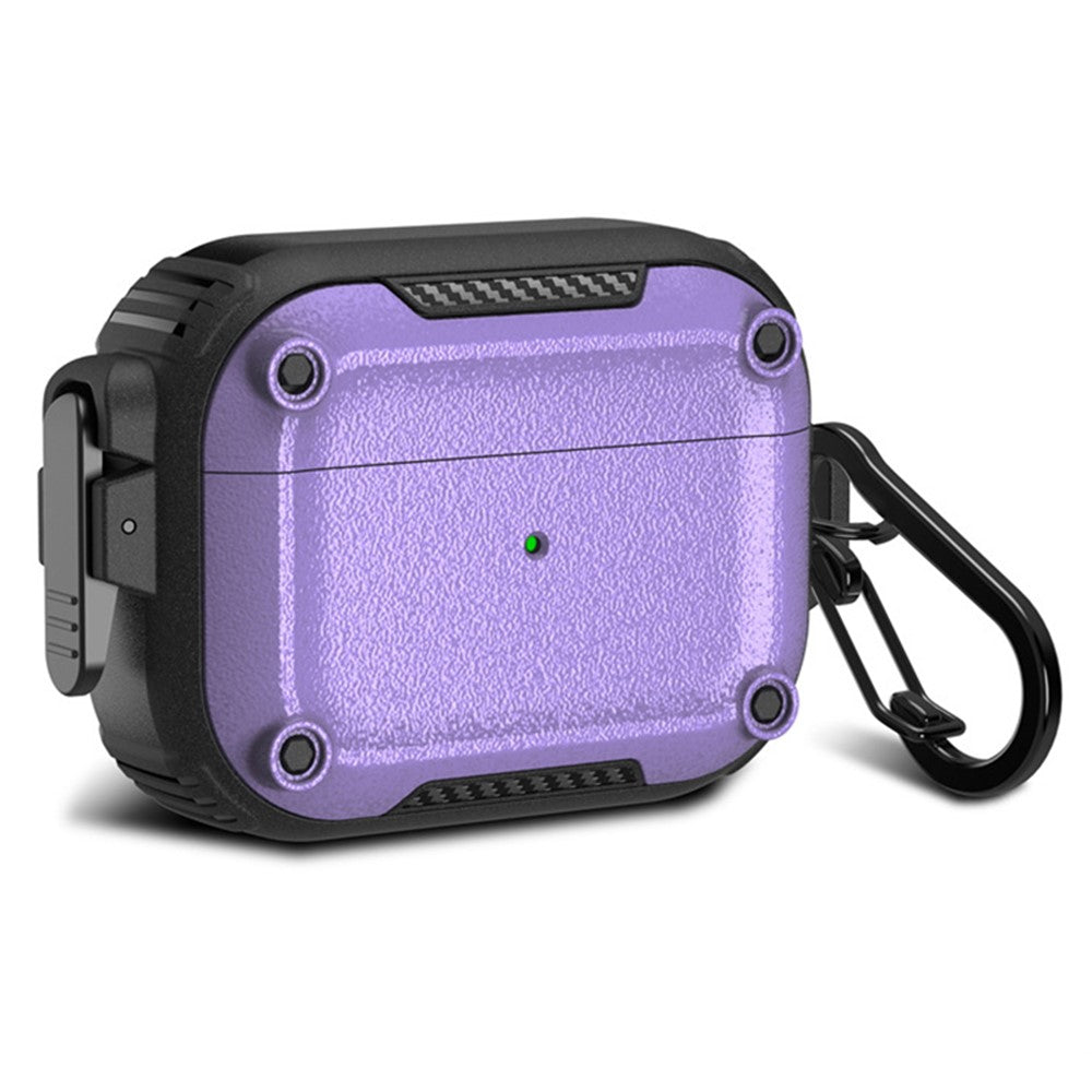 Earphone Case for AirPods Pro 2 PC+TPU Bluetooth-compatible Earbud Cover with Hanging Buckle