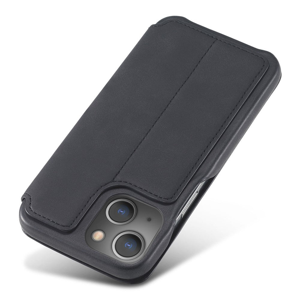 LC.IMEEKE Retro Style Card Holder Stand Design Leather Phone Case Cover for iPhone 13 6.1 inch