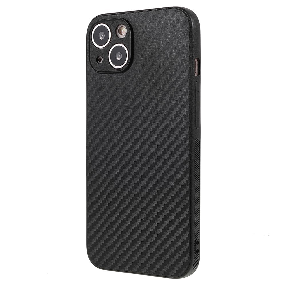 iPhone 13 6.1 inch Mobile Phone Bag Case Carbon Fiber Texture Anti-Slip Soft TPU Phone Protection Case