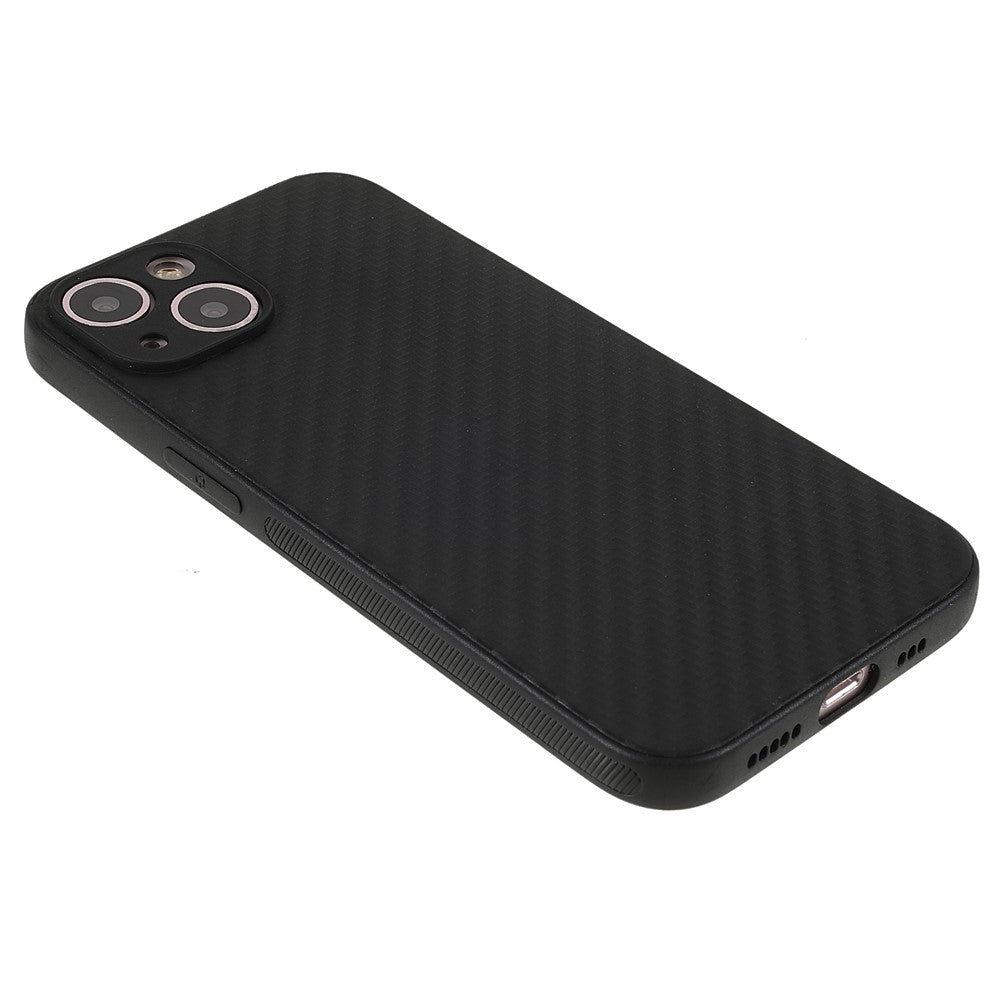 iPhone 13 6.1 inch Mobile Phone Bag Case Carbon Fiber Texture Anti-Slip Soft TPU Phone Protection Case