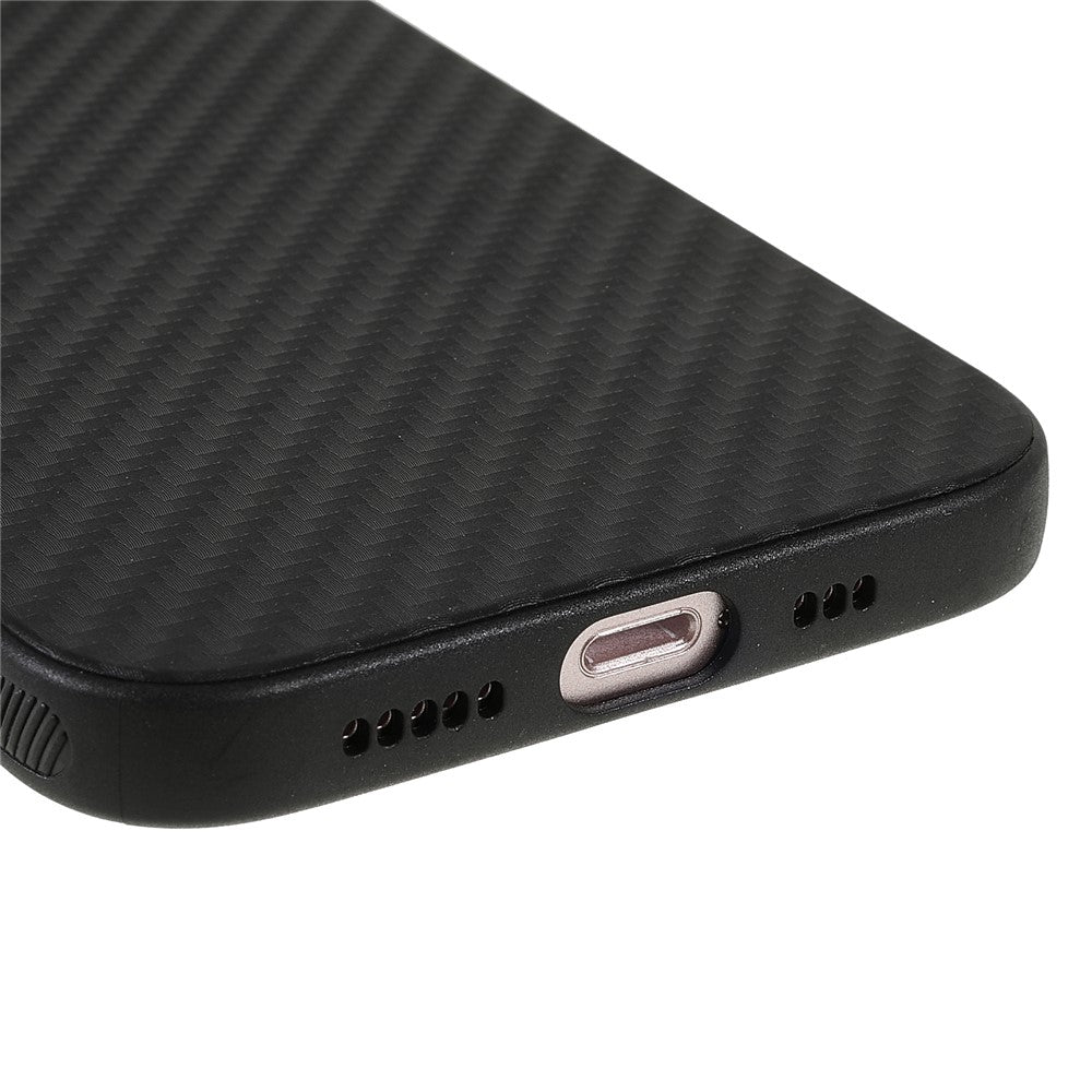 iPhone 13 6.1 inch Mobile Phone Bag Case Carbon Fiber Texture Anti-Slip Soft TPU Phone Protection Case