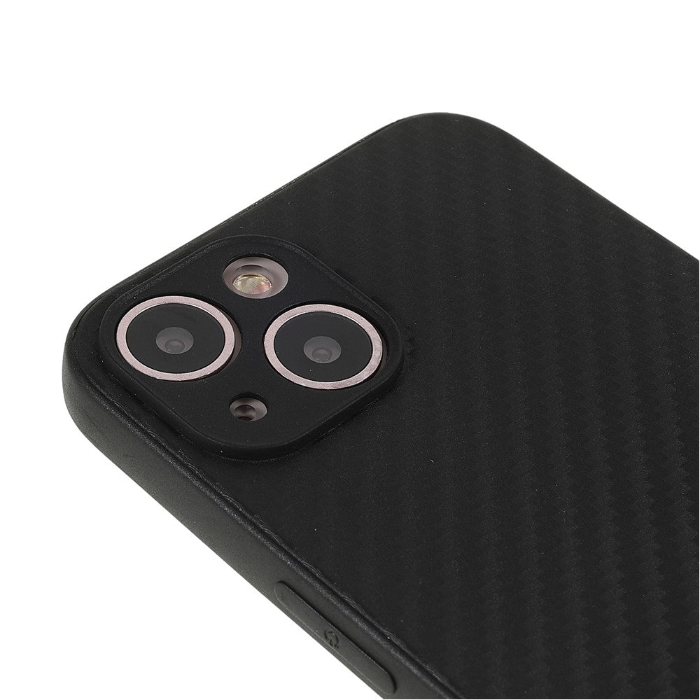 iPhone 13 6.1 inch Mobile Phone Bag Case Carbon Fiber Texture Anti-Slip Soft TPU Phone Protection Case