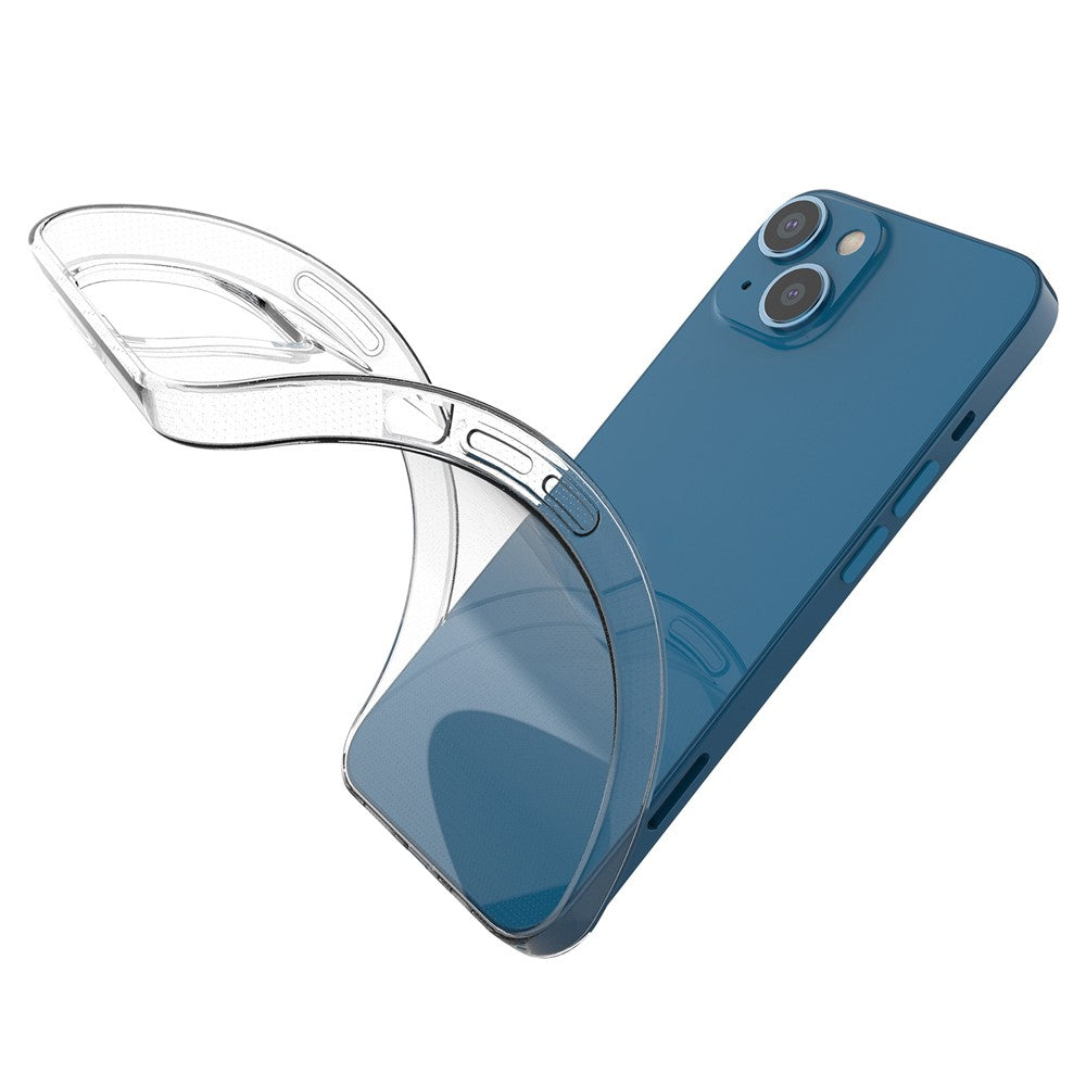 Transparent Phone Case for iPhone 14 6.1 Inch, Ultra Slim Anti-Drop Protection TPU Back Cover