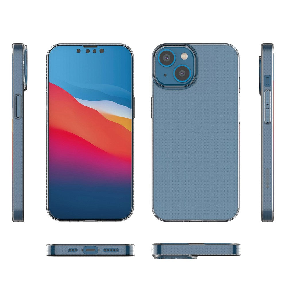 Transparent Phone Case for iPhone 14 6.1 Inch, Ultra Slim Anti-Drop Protection TPU Back Cover