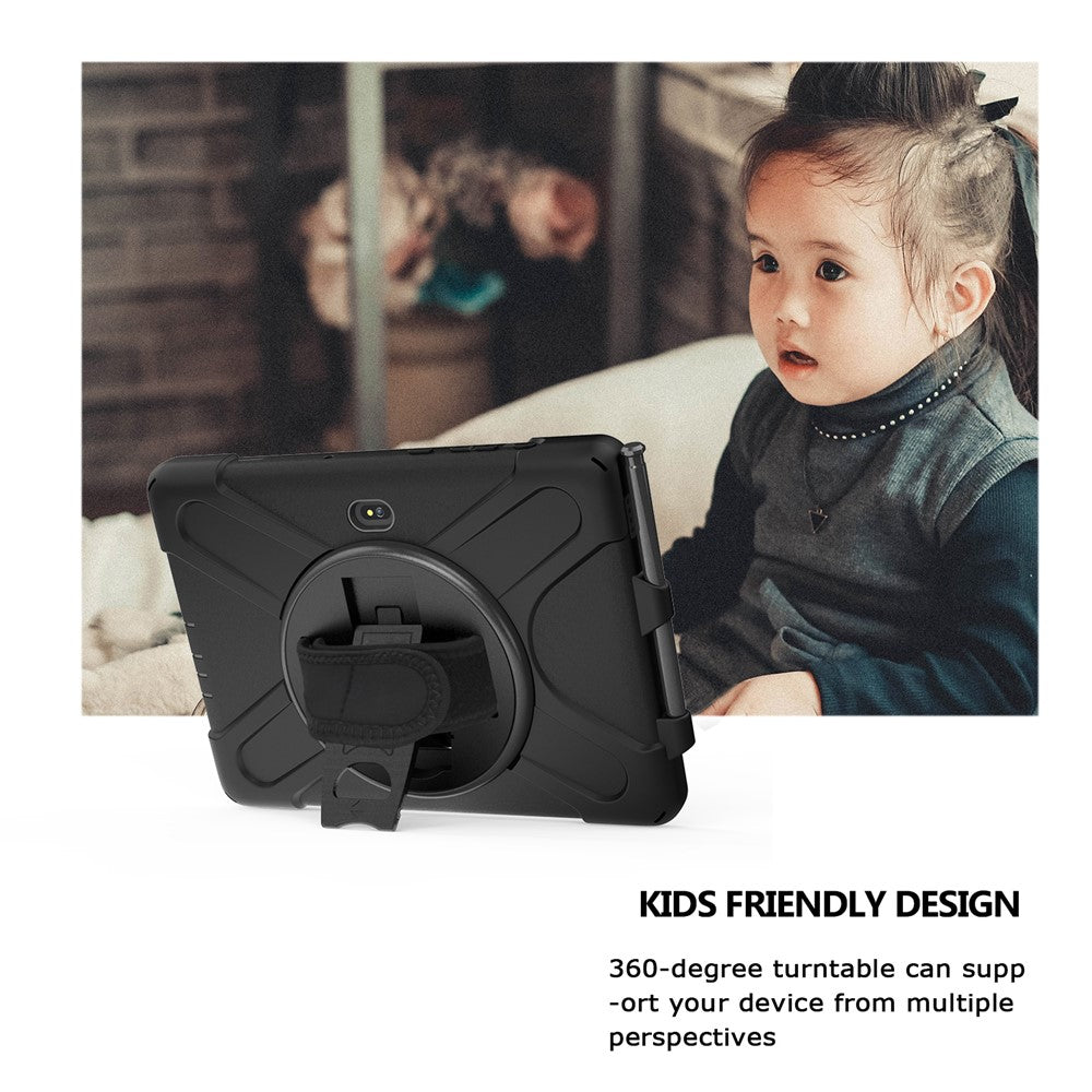 PC+Silicone Kickstand Case with Strap for Samsung Galaxy Tab Active5 Pro X350 / X356B / Active Pro T540 / T545 / T547 / Active4 Pro T630 / T636