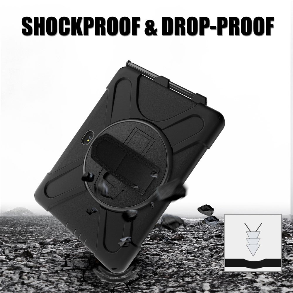 PC+Silicone Kickstand Case with Strap for Samsung Galaxy Tab Active5 Pro X350 / X356B / Active Pro T540 / T545 / T547 / Active4 Pro T630 / T636