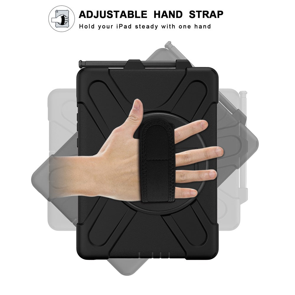 PC+Silicone Kickstand Case with Strap for Samsung Galaxy Tab Active5 Pro X350 / X356B / Active Pro T540 / T545 / T547 / Active4 Pro T630 / T636