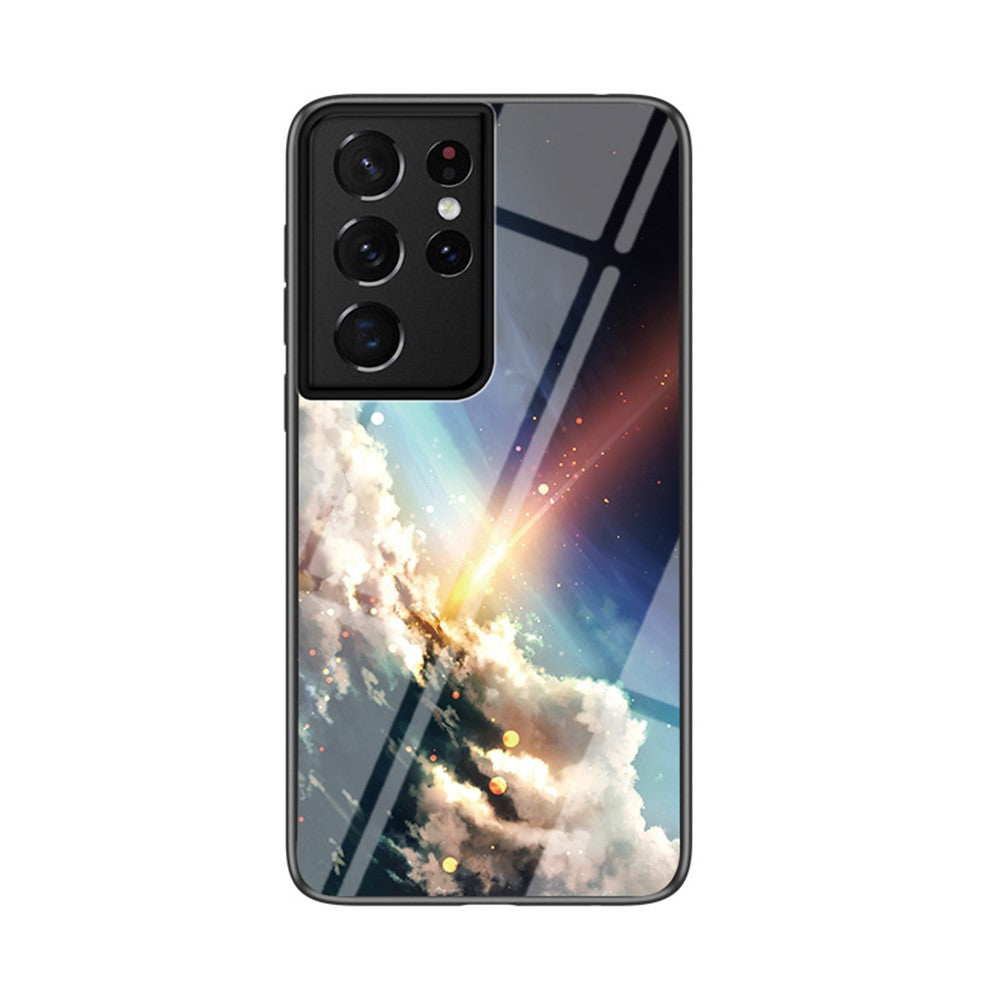 Drop Resistant Starry Sky Pattern Hybrid Case for Samsung Galaxy S21 Ultra 5G