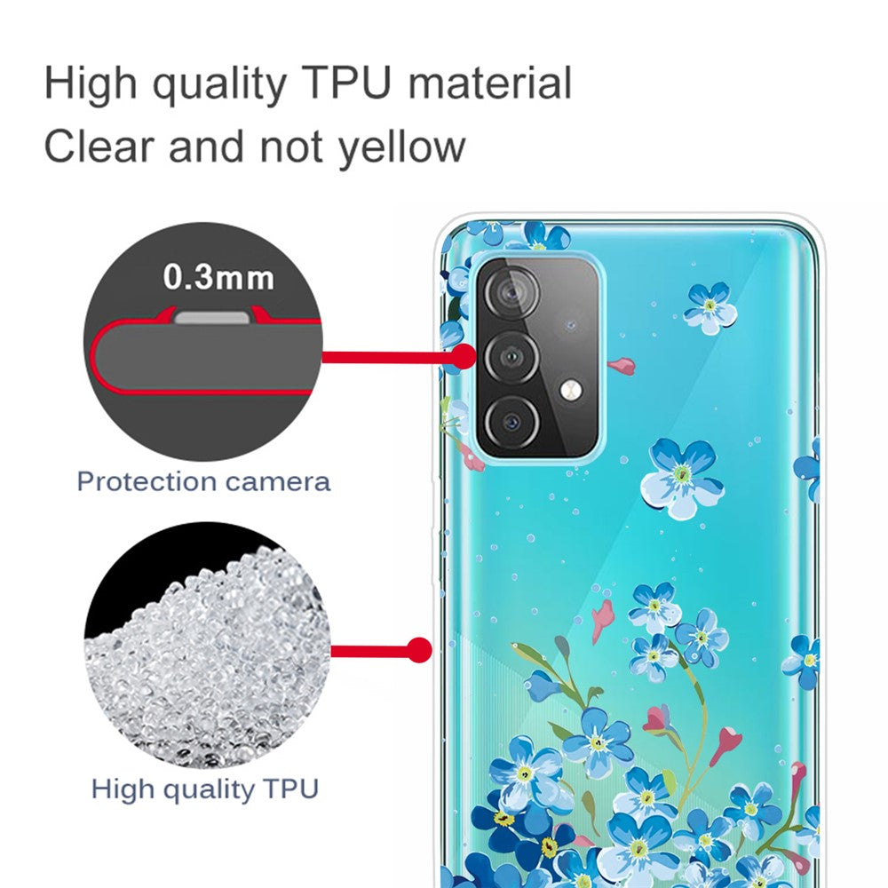 Pattern Printing Soft TPU Cell Phone Cover Shell for Samsung Galaxy A52 4G/5G / A52s 5G