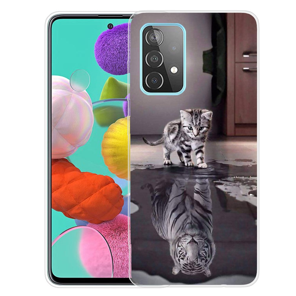Drop Resistant IMD Pattern TPU Phone Case for Samsung Galaxy A52 4G/5G / A52s 5G