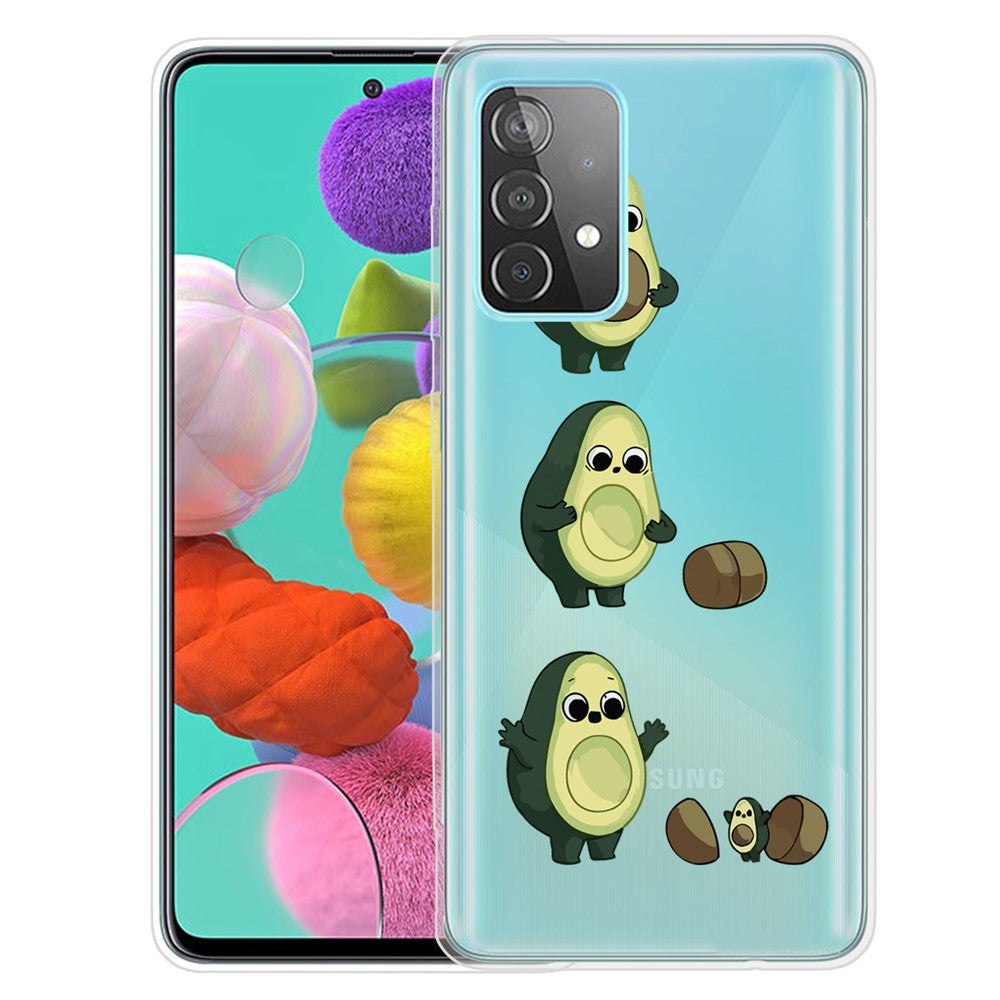 Drop Resistant IMD Pattern TPU Phone Case for Samsung Galaxy A52 4G/5G / A52s 5G