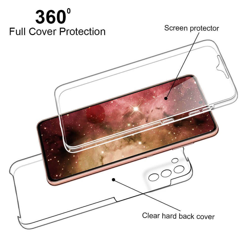 PET Cover + TPU Frame + Acrylic Panel Full Protective Shell for Samsung Galaxy S21 4G/5G Clear Hybrid Case