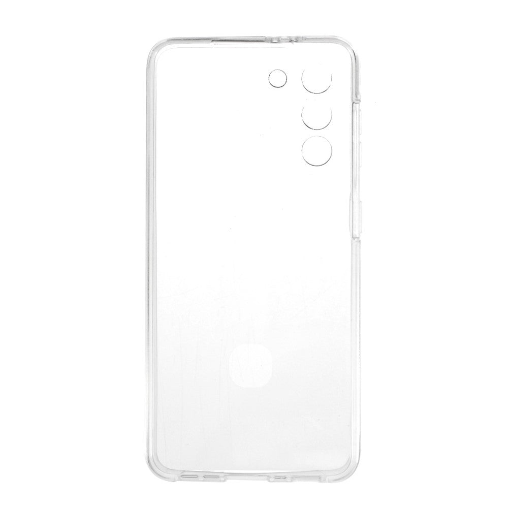 PET Cover + TPU Frame + Acrylic Panel Full Protective Shell for Samsung Galaxy S21 4G/5G Clear Hybrid Case