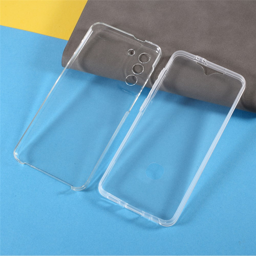 PET Cover + TPU Frame + Acrylic Panel Full Protective Shell for Samsung Galaxy S21 4G/5G Clear Hybrid Case