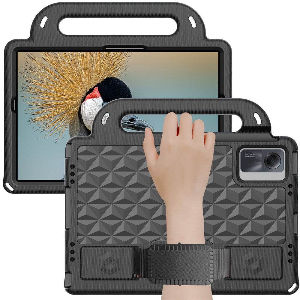 Rhombus Design EVA Case + Shoulder Strap for Samsung Galaxy Tab S9 FE / S9 / S8 / S7 / A11+ / A9+ / Xiaomi Pad 6 / Redmi Pad 2 / Lenovo Tab M11