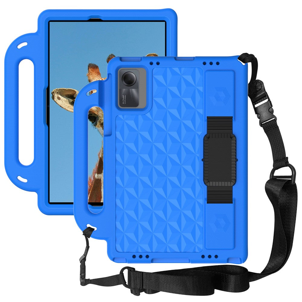 Rhombus Design EVA Case + Shoulder Strap for Samsung Galaxy Tab S9 FE / S9 / S8 / S7 / A11+ / A9+ / Xiaomi Pad 6 / Redmi Pad 2 / Lenovo Tab M11