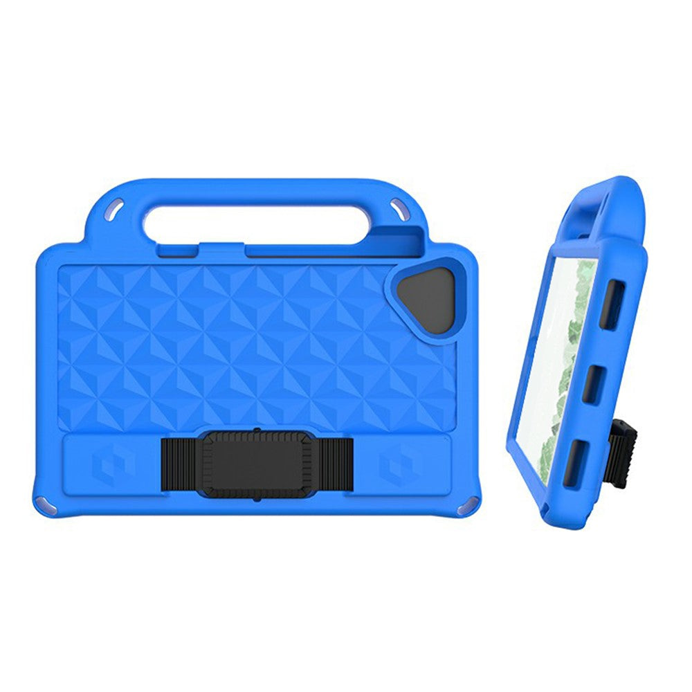 EVA Rhombus Design Kids Shock Proof Convertible Handle Light Weight Protective Cover with Shoulder Strap for Samsung Galaxy Tab A7 Lite 8.7-inch