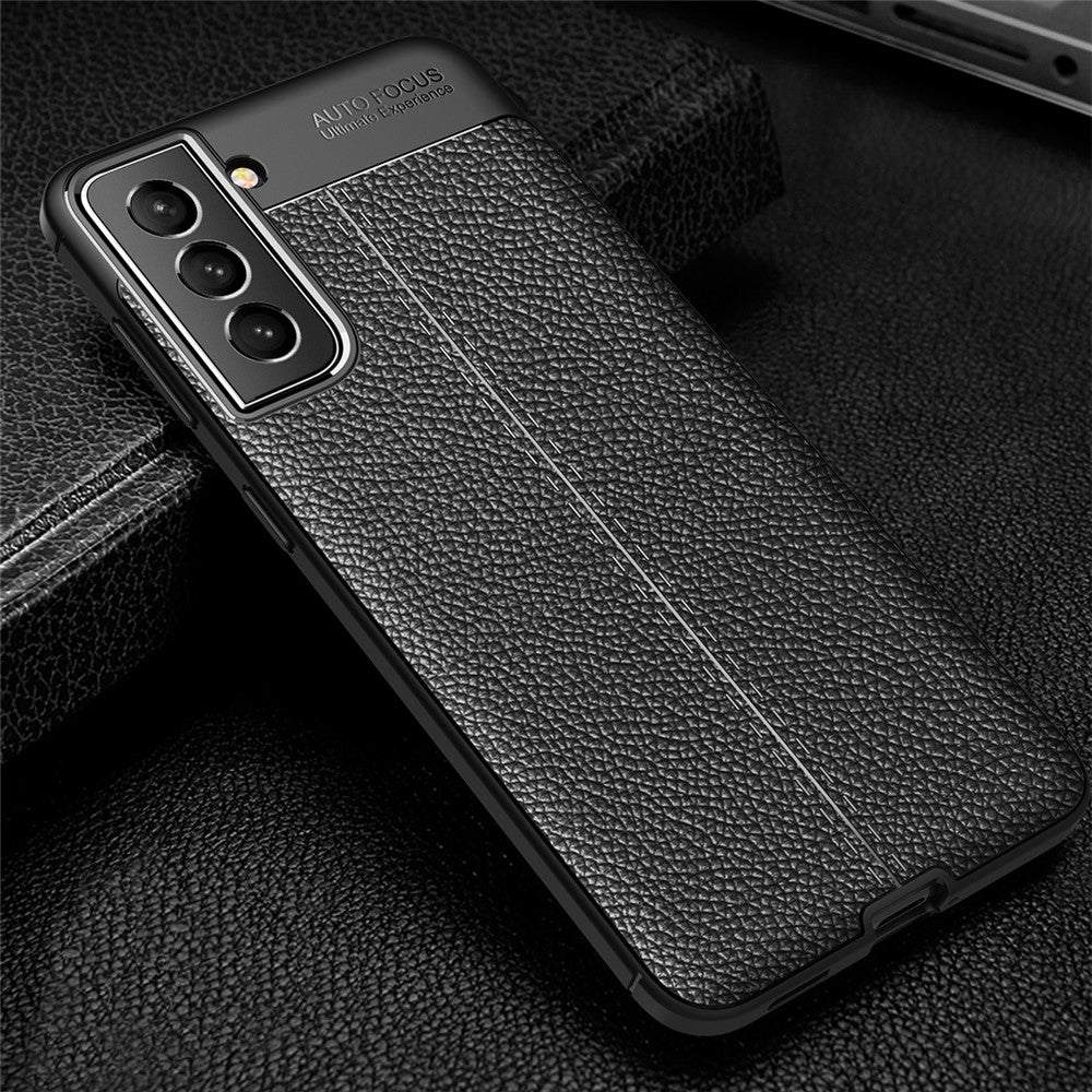 Litchi Skin Cellphone Back Case TPU Shell for Samsung Galaxy S22+ 5G