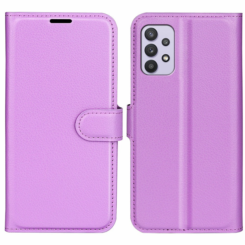 For Samsung Galaxy A53 5G Litchi Texture PU Leather Folio Case Magnetic Clasp Anti-scratch Phone Cover with Stand Wallet