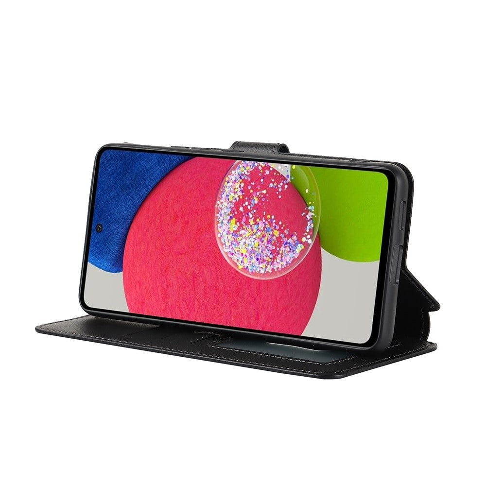 Magnetic Retro Matte PU Leather Stand Flip Cover Shockproof TPU Interior RFID Blocking Wallet Folio Case for Samsung Galaxy A53 5G