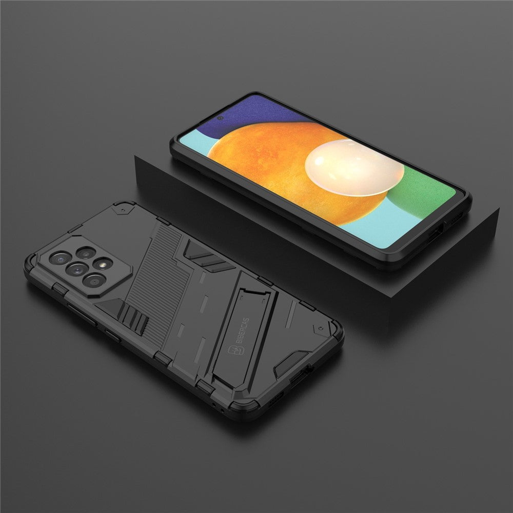 Well-protected Anti-drop Hands-free Kickstand Design TPU + PC Hybrid Phone Case Cover for Samsung Galaxy A53 5G