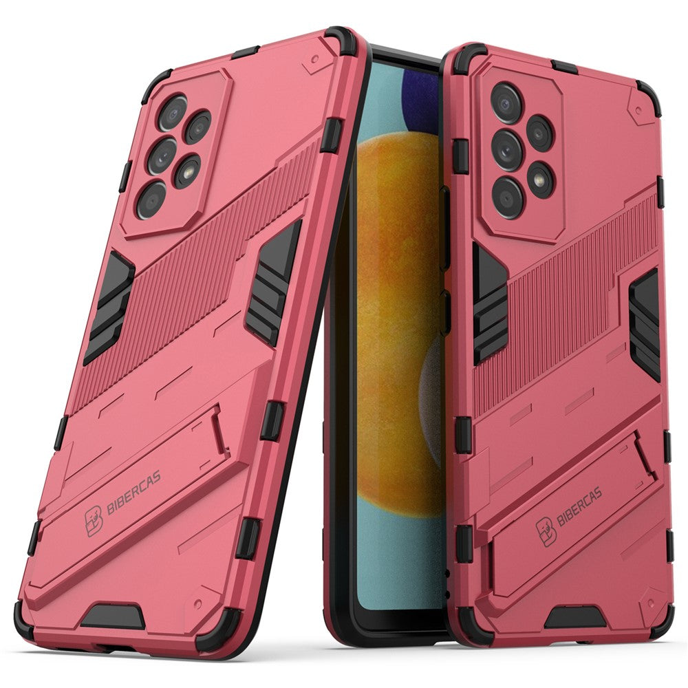 Well-protected Anti-drop Hands-free Kickstand Design TPU + PC Hybrid Phone Case Cover for Samsung Galaxy A53 5G