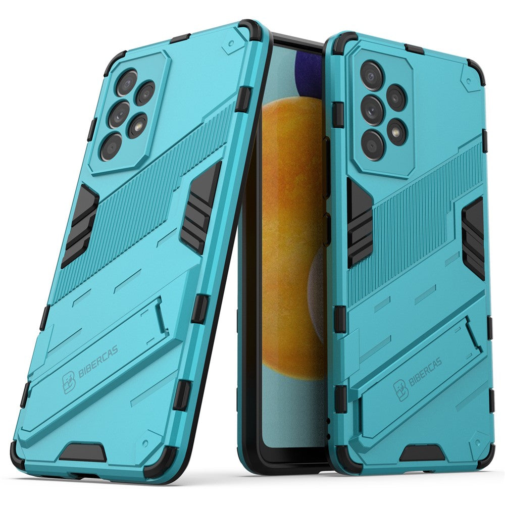 Well-protected Anti-drop Hands-free Kickstand Design TPU + PC Hybrid Phone Case Cover for Samsung Galaxy A53 5G