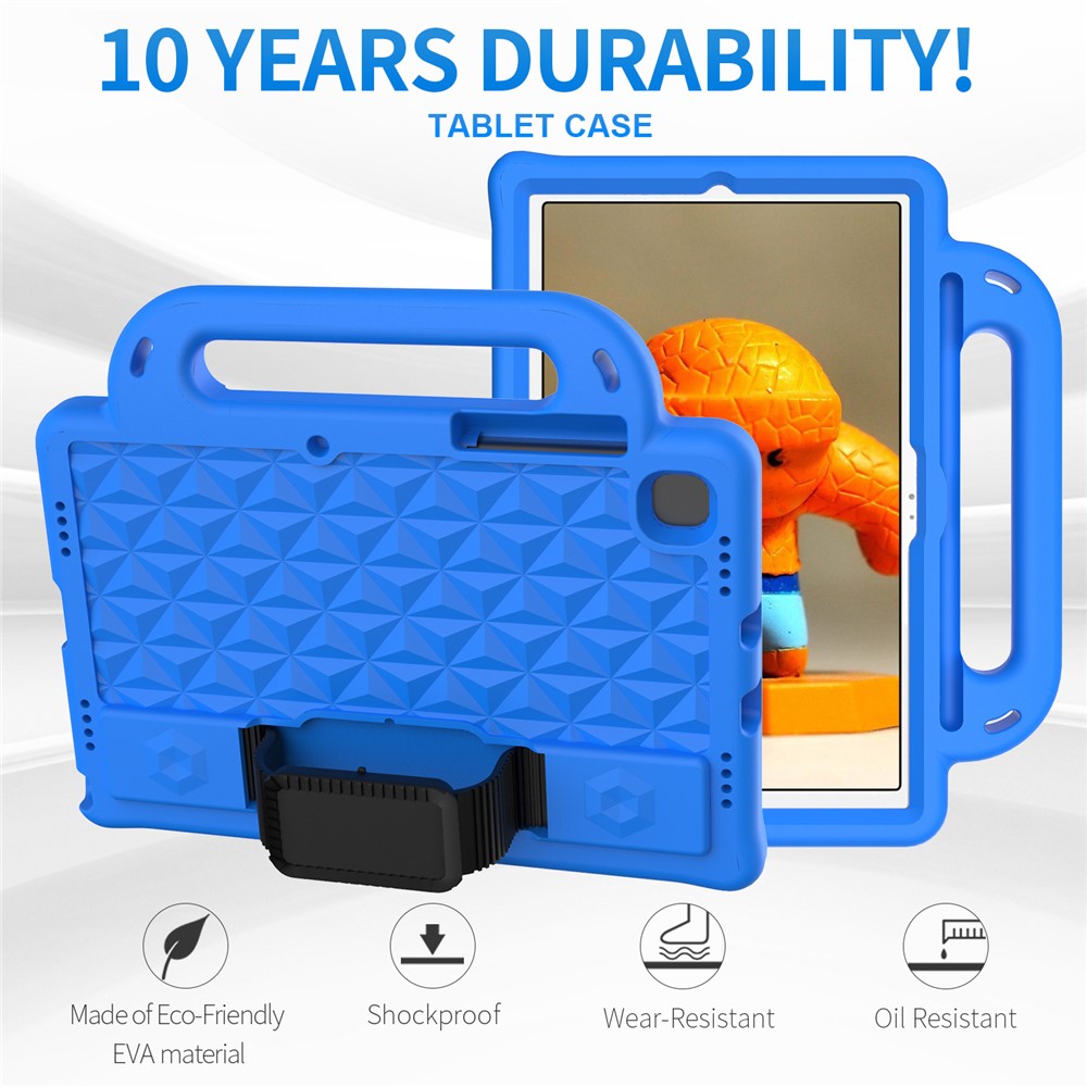 Diamond Design EVA Tablet Case with Shoulder Strap for Samsung Galaxy Tab A8 10.5 (2021) / A8 10.5 (2022) Hand Strap Kickstand Protective Cover