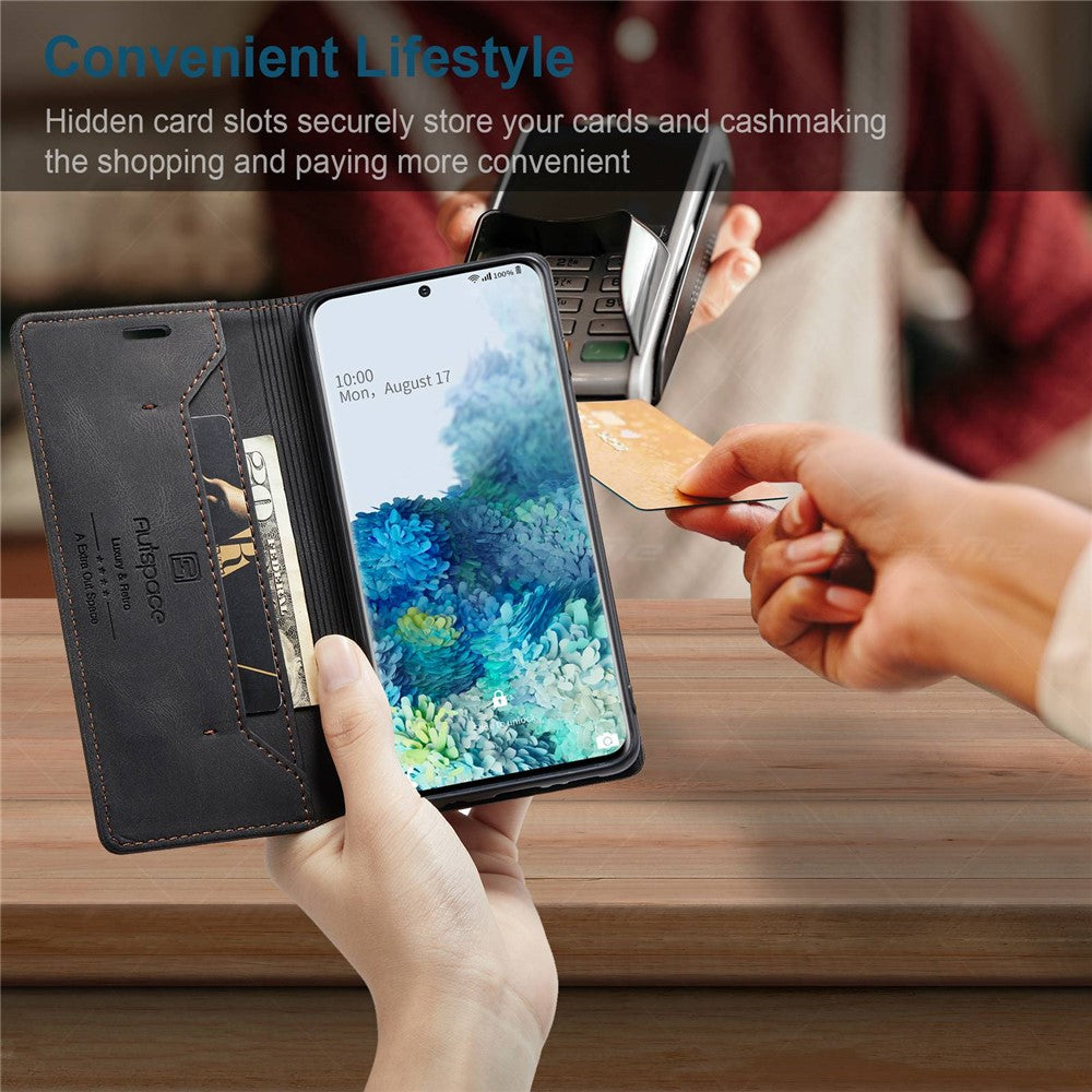 Samsung Galaxy S20 Ultra 4G / 5G PU Leather Case RFID Blocking Retro Wallet Flip Stand Cover
