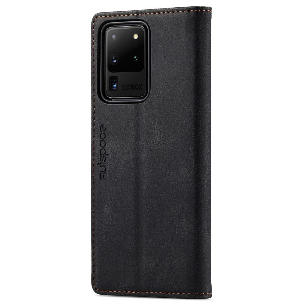 Samsung Galaxy S20 Ultra 4G / 5G PU Leather Case RFID Blocking Retro Wallet Flip Stand Cover