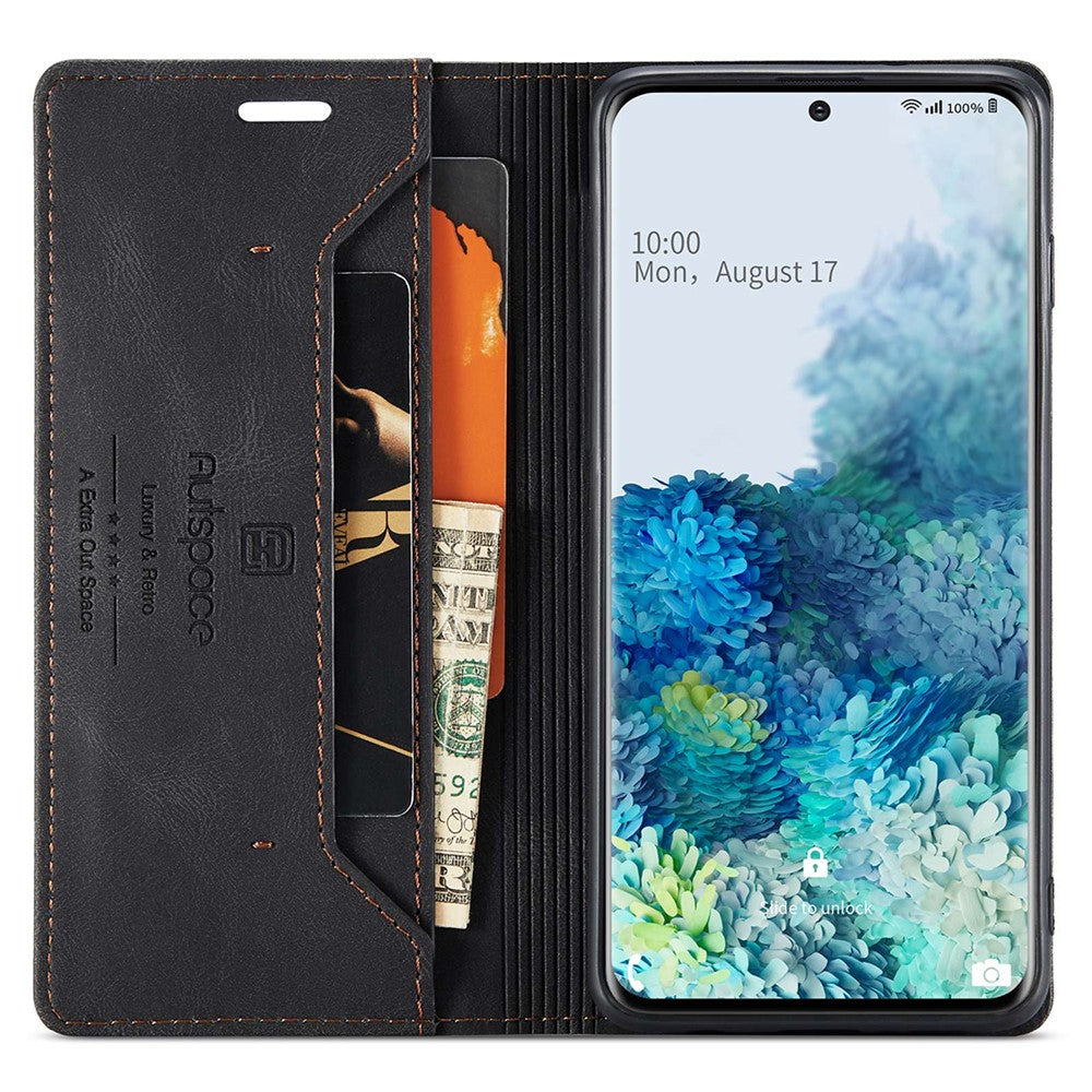 Samsung Galaxy S20 Ultra 4G / 5G PU Leather Case RFID Blocking Retro Wallet Flip Stand Cover