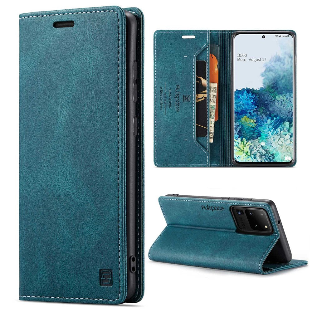 Samsung Galaxy S20 Ultra 4G / 5G PU Leather Case RFID Blocking Retro Wallet Flip Stand Cover